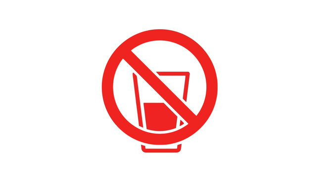 No Drinking Allowed Symbol - A Graphic Representation of Restriction and Prohibition