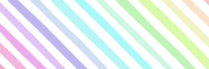 Obraz premium Pastel Rainbow Diagonal Stripes Background for Kawaii Stationery Design