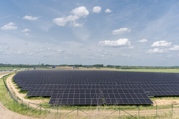 Photovoltaic system on the federal motorway in the Rhenish mining region
