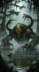 Swamp Monster Rising - A Creature of the Murky Depths.