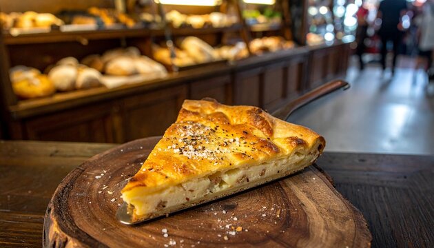 Ligurian Farinata di Ceci Chickpea Flatbread Slice