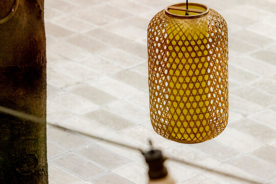 Detail of the baboo lamp