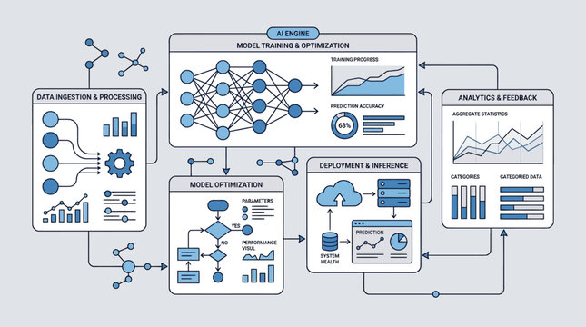 Data Science and Machine Learning Workflow Diagram.