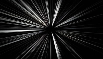 Obraz premium 集中線の放射エフェクト 漫画風スピード線背景。Radial Speed Lines Burst Background - Manga Style Action Effect.
