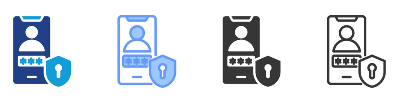 Identity Provider icon set multiple style collection