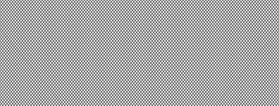 Seamless wire mesh grid pattern texture resembling chain link metal net. Minimal geometric lattice background.