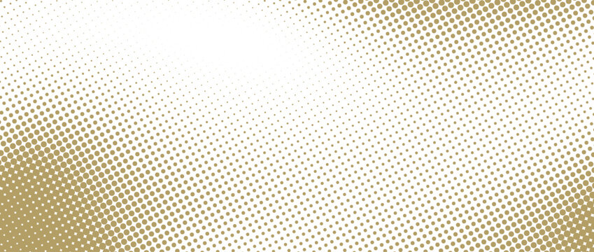 Beige color halftone grain texture. Faded dotted gradient pattern background. Pixelated cartoon overlay backdrop. Raster comic pop art gradation wallpaper. Grunge khaki wavy noise cover. Vector