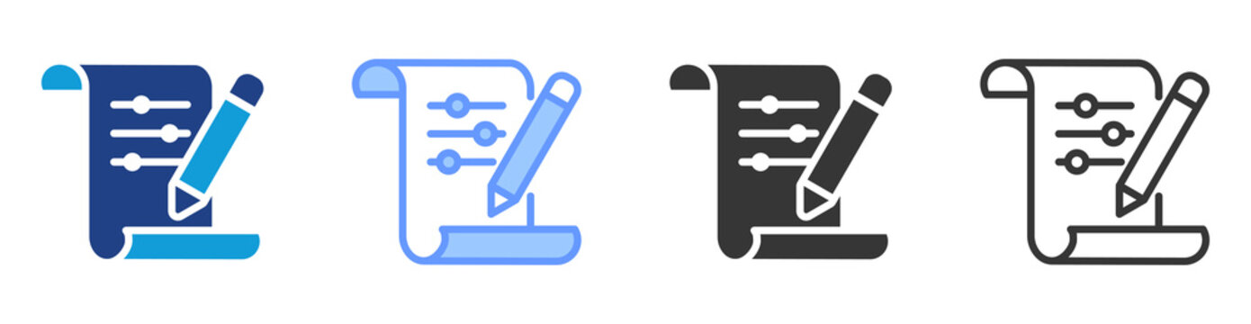 Customizable Design icon set multiple style collection