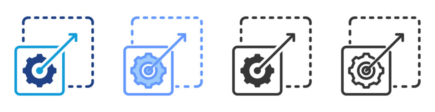 Project Scalability icon set multiple style collection