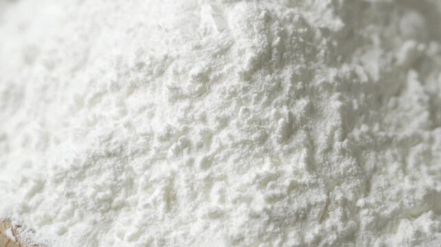 closeup of white flour or starch texture background