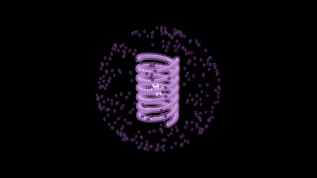 AAV2 Viral Vector Topology Phantom Purple 4K
