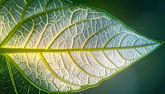 Intricate Veins of a Leaf - A Study in Botanical Detail.
