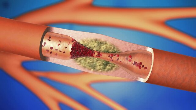 Medical Stent Angioplasty Procedure Illustration.