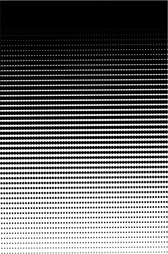 Linear halftone vector pattern, texture. Circles, dots, screen-tone illustration. Illustration of spots, dots, blots. Pointillism vector art
