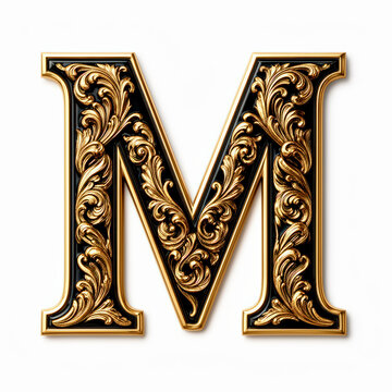 letra M, caracter, dorada, marco, adorno, decoraciones, designio, arte, vector, antique, floral, ilustraci&oacute;n, metal, antig&uuml;edad, flor, elemento, viejo, decoraci&oacute;n, barroco, estilo, con textura, remoli