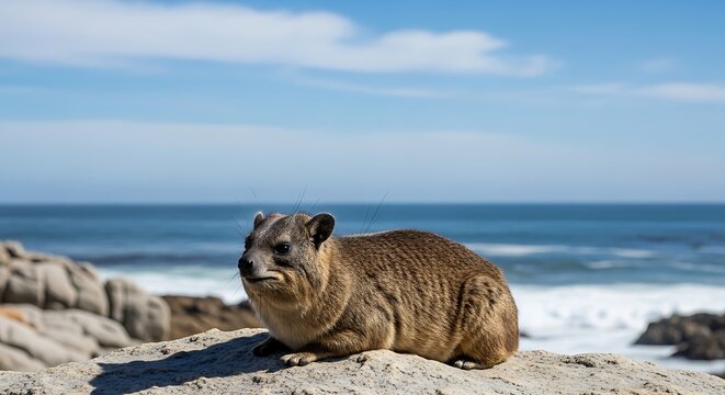 A Rock Hyrax (Procavia capensis).