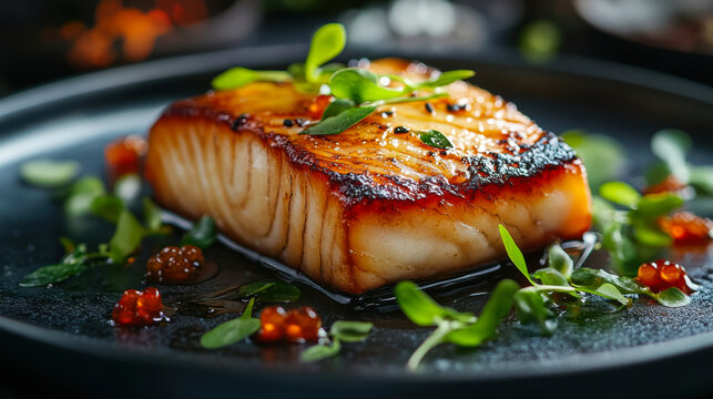 salmon fillets cooking on cedar planks on grill