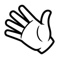 Obraz premium Spreading Five Fingers Hand Icon