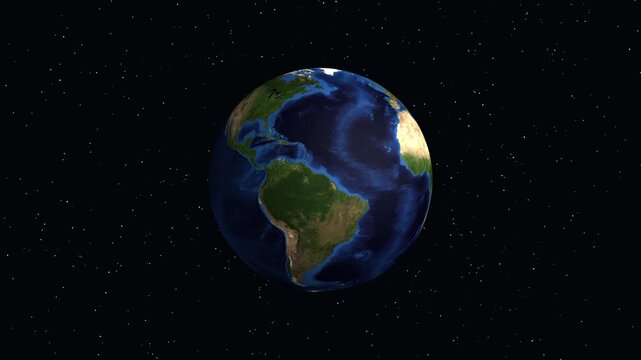 Satellite Zoom Animation from Space to Dayton Ohio United States