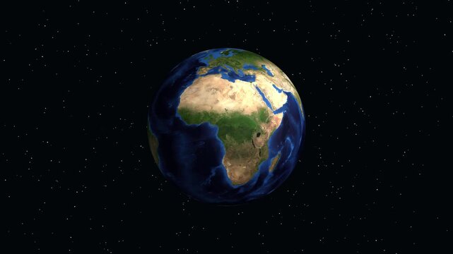 Earth Zoom Animation to Ipoh Malaysia with Population Data Display
