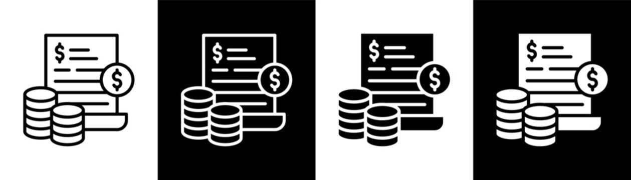 cost white icon set design
