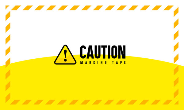 注意 CAUTION 警告のテンプレート ベクターイラスト