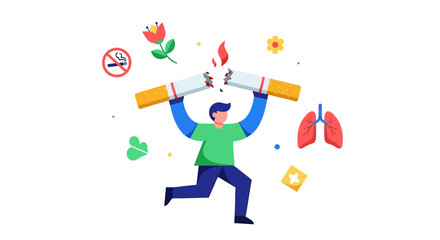 Empowering decision to quit smoking for a healthier life, symbolizing a fresh start and improved lung health