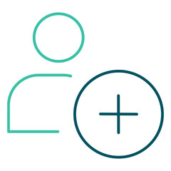 Obraz premium Add User Line Icon