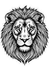 Obraz premium Lion Mandala Design for Coloring Pages