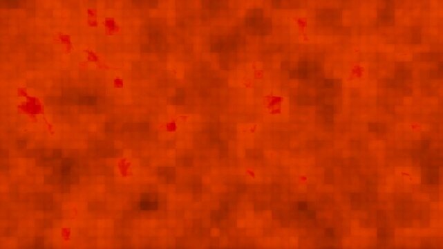 Mosaic abstract light and shadow red sun waveform on hot air floating