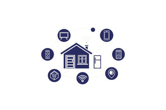 smart home network nodes icon