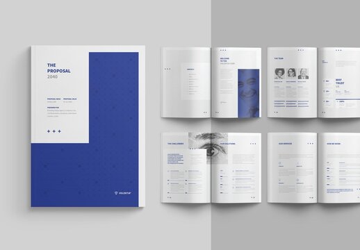 Multipurpose Project Proposal, Company Profile & Portfolio Brochure Template Design