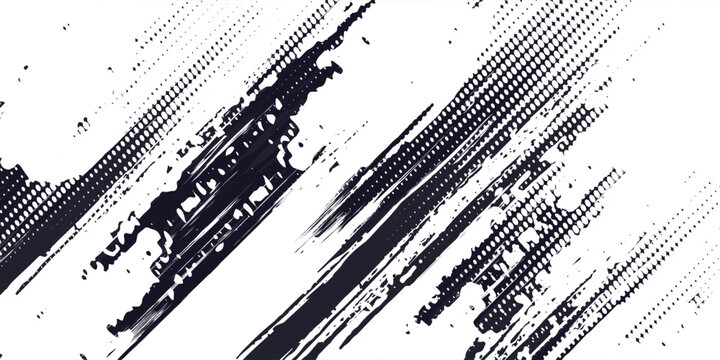 Tire tracks background for rally, drift, motocross, off-road and other auto and motorsport. Black tire marks on a white background with a worn effect and splashes of dirt. Vector isolated texture