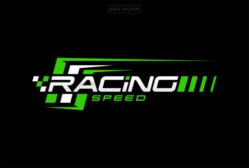 Racing sticker development for car, tee shirt or logo design illustration template