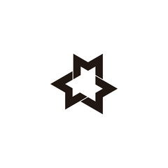 Obraz premium Three letter M, rounded geometric symbol simple logo vector