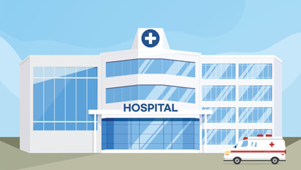 병원(의학+치료+아픔+건물+현대+구급차) © 은중 김