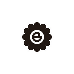 Obraz premium Letter B in flower geometric symbol simple logo vector