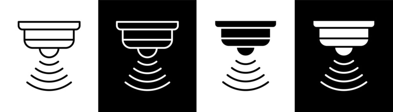 Smart Sensor white icon set design