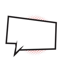 Retro Comic Speech Bubble with Halftone Pop Art Style