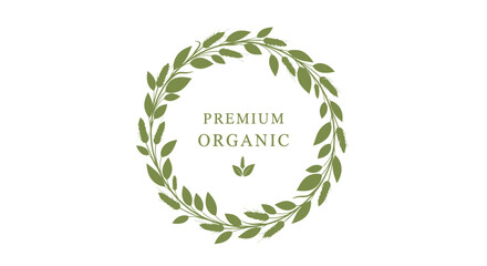 Obraz premium Premium Organic Green Leaf Logo Design.