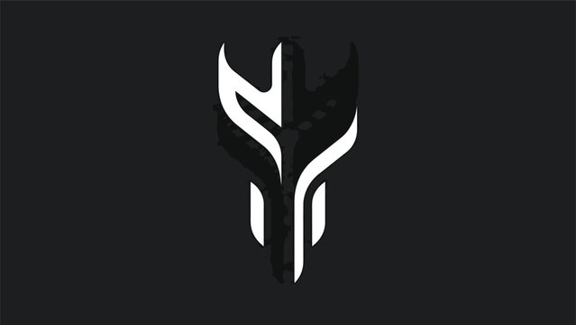 Stylized abstract wolf head logo design.