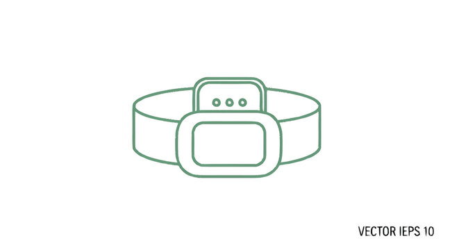 Simple Line Art Illustration of a Classic Belt Buckle.