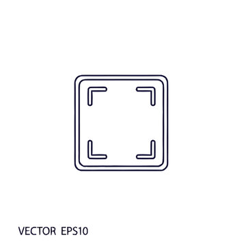 Simple Outline Icon Representing Full Screen Mode.