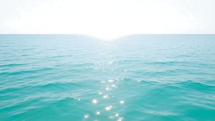 Fototapeta premium Calm blue ocean with sunlight reflection