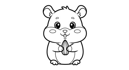 Fototapeta premium Cute Hmaster eat Sunflower Seeds