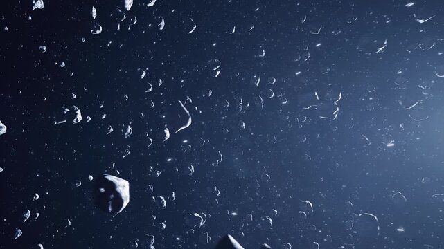 Asteroids Drifting Through Depths of Space