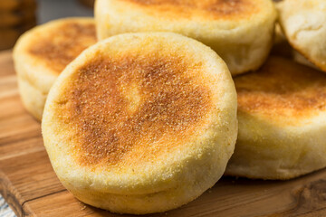 Savory Homemade English Muffins with Butter