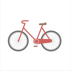 Fototapeta premium シンプルな自転車のイラスト アイコン 乗り物素材