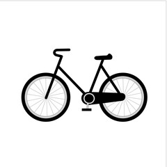 Fototapeta premium シンプルな自転車のイラスト アイコン 乗り物素材