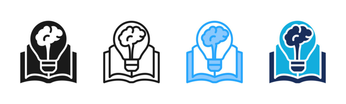 Basic Knowledge icon set multiple style collection